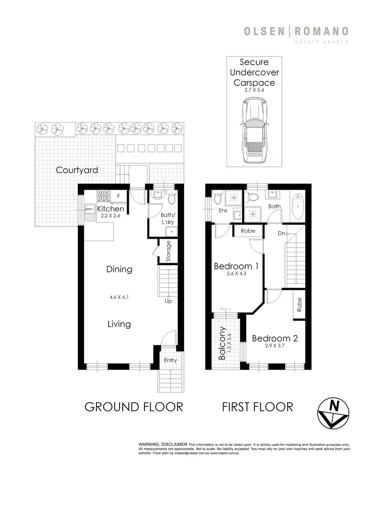 Floorplan of Homely townhouse listing, 2/1066 Anzac Parade, Maroubra NSW 2035