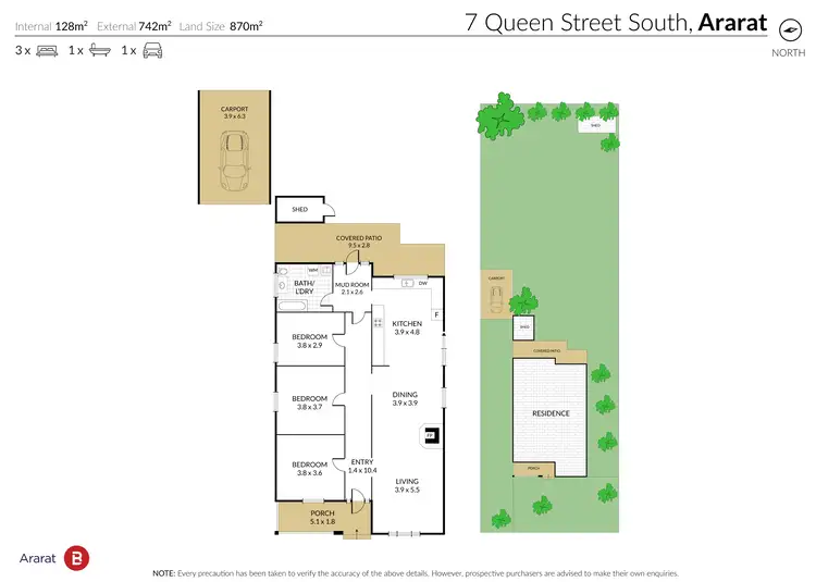 Floorplan of Homely house listing, 7 Queen Street South, Ararat VIC 3377