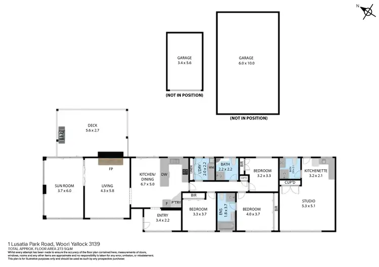 Floorplan of Homely house listing, 1 Lusatia Park Road, Woori Yallock VIC 3139