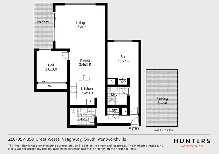 Floorplan of Homely apartment listing, 210/357-359 Great Western Highway, South Wentworthville NSW 2145