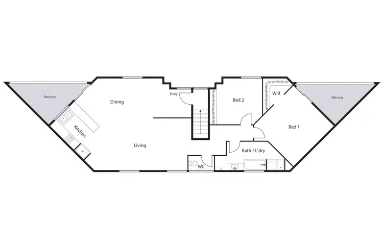 Floorplan of Homely apartment listing, 13/143 Port Jackson Circuit, Phillip ACT 2606