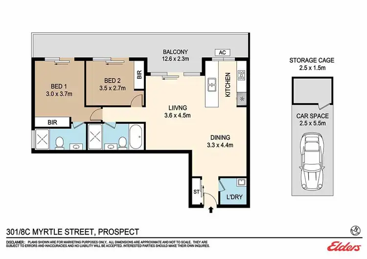 Floorplan of Homely apartment listing, 301/8C Myrtle Street, Prospect NSW 2148