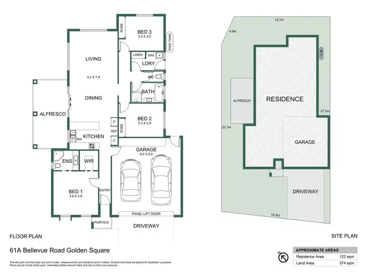 Floorplan of Homely house listing, 61A Belle Vue Road, Golden Square VIC 3555
