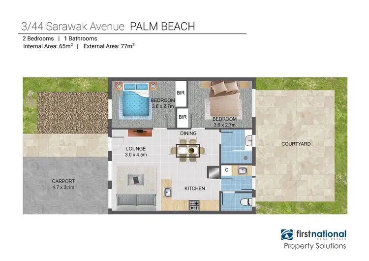 Floorplan of Homely unit listing, 3/44 Sarawak Avenue, Palm Beach QLD 4221