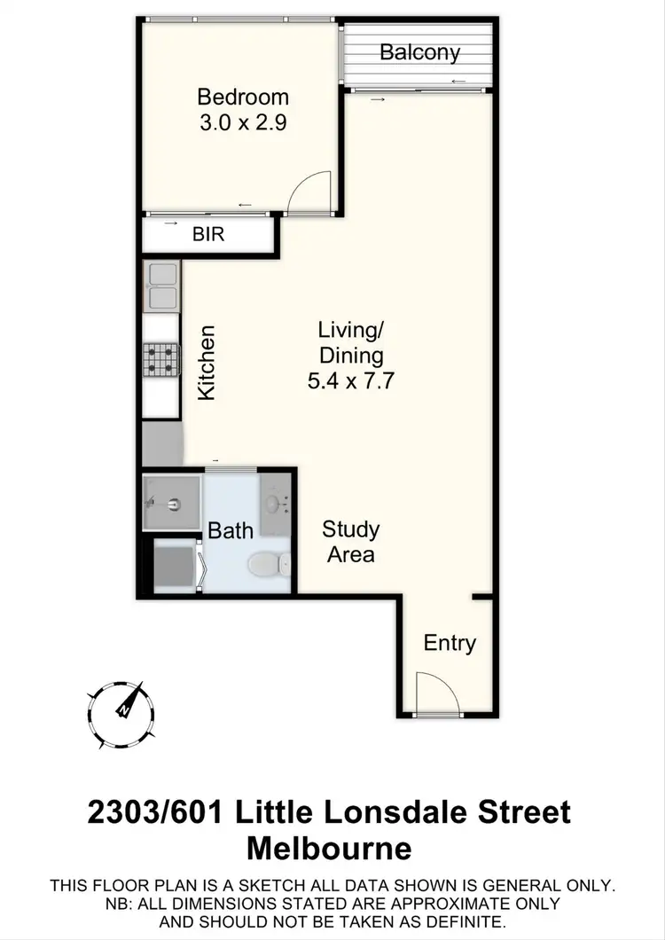 Floorplan of Homely unit listing, 2303/601 Little Lonsdale Street, Melbourne VIC 3000