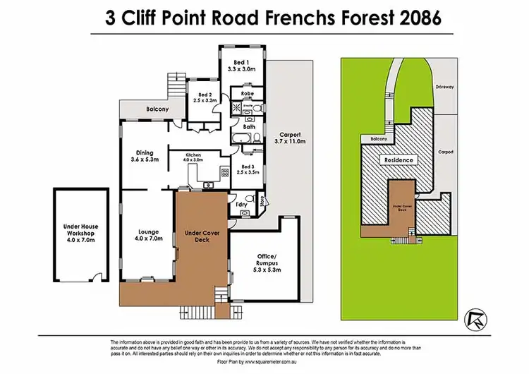 Floorplan of Homely house listing, 3 Cliff Point Place, Frenchs Forest NSW 2086