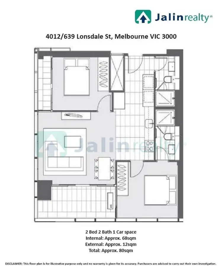 Floorplan of Homely apartment listing, 4012/639 Lonsdale Street, Melbourne VIC 3000