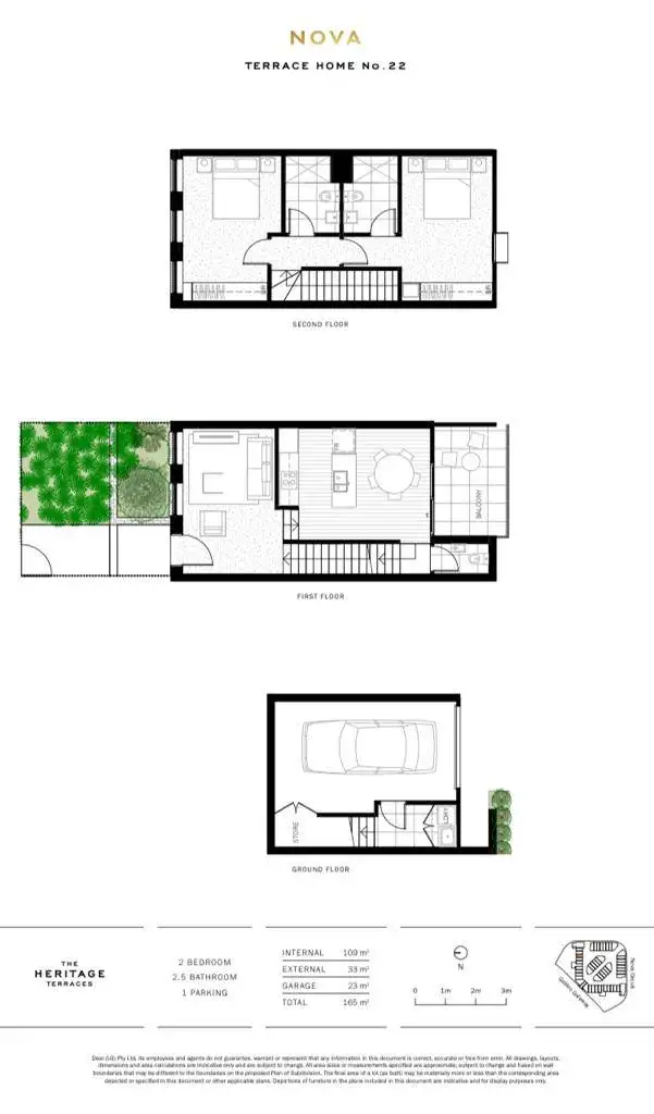 Floorplan of Homely townhouse listing, 22/5 Nova Circuit, Bundoora VIC 3083