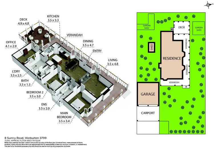 Floorplan of Homely house listing, 8 Surrey Road, Warburton VIC 3799