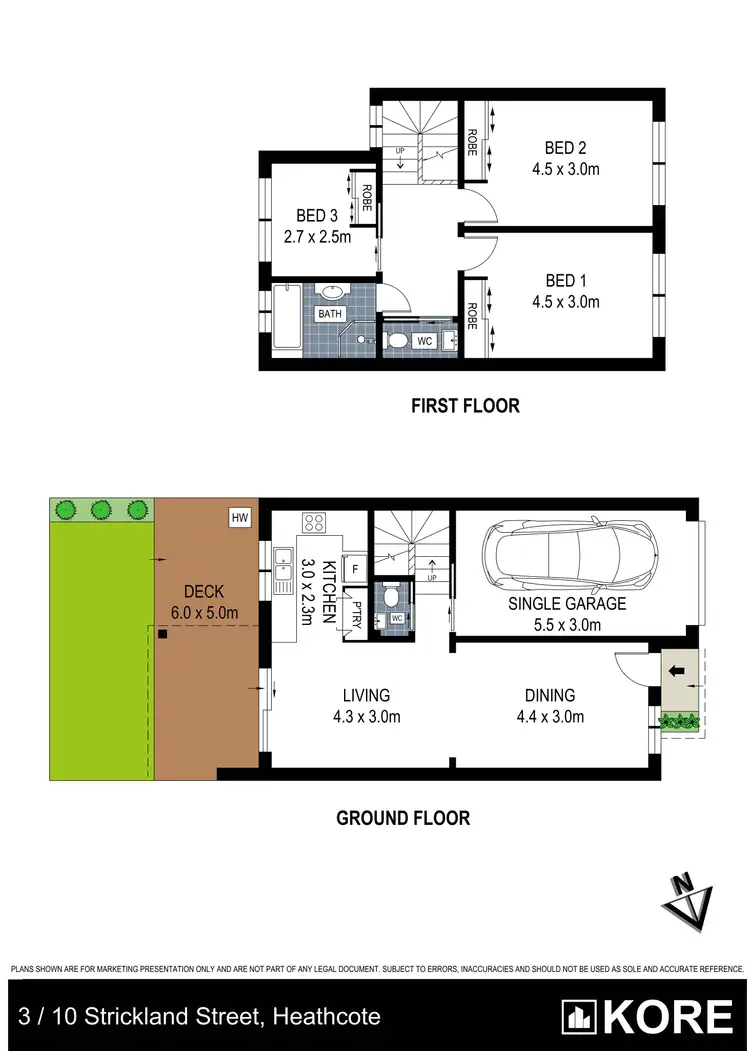 Floorplan of Homely townhouse listing, 3/10-12 Strickland Street, Heathcote NSW 2233