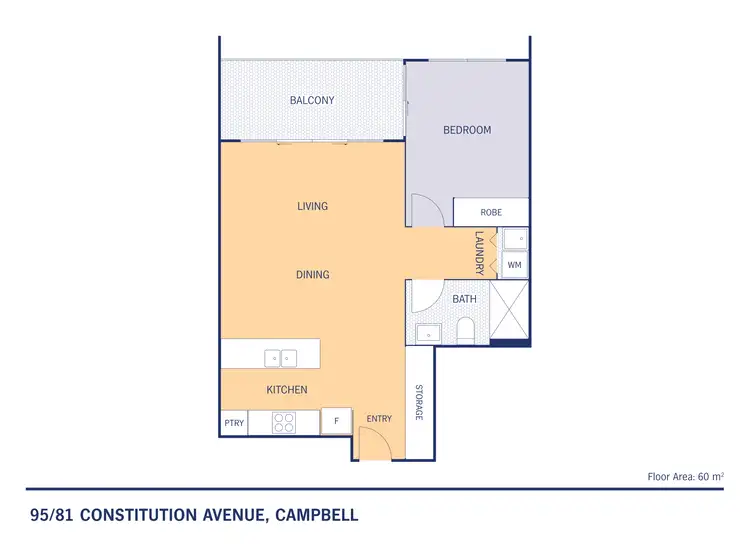 Floorplan of Homely unit listing, 95/81 Constitution Avenue, Campbell ACT 2612
