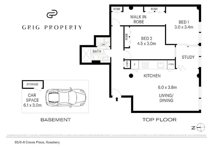 Floorplan of Homely apartment listing, 93/8 Crewe Place, Rosebery NSW 2018