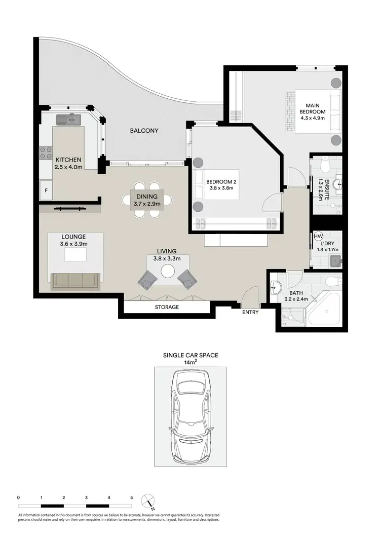 Floorplan of Homely apartment listing, 7H/36-42 Princess Street, Brighton-Le-Sands NSW 2216