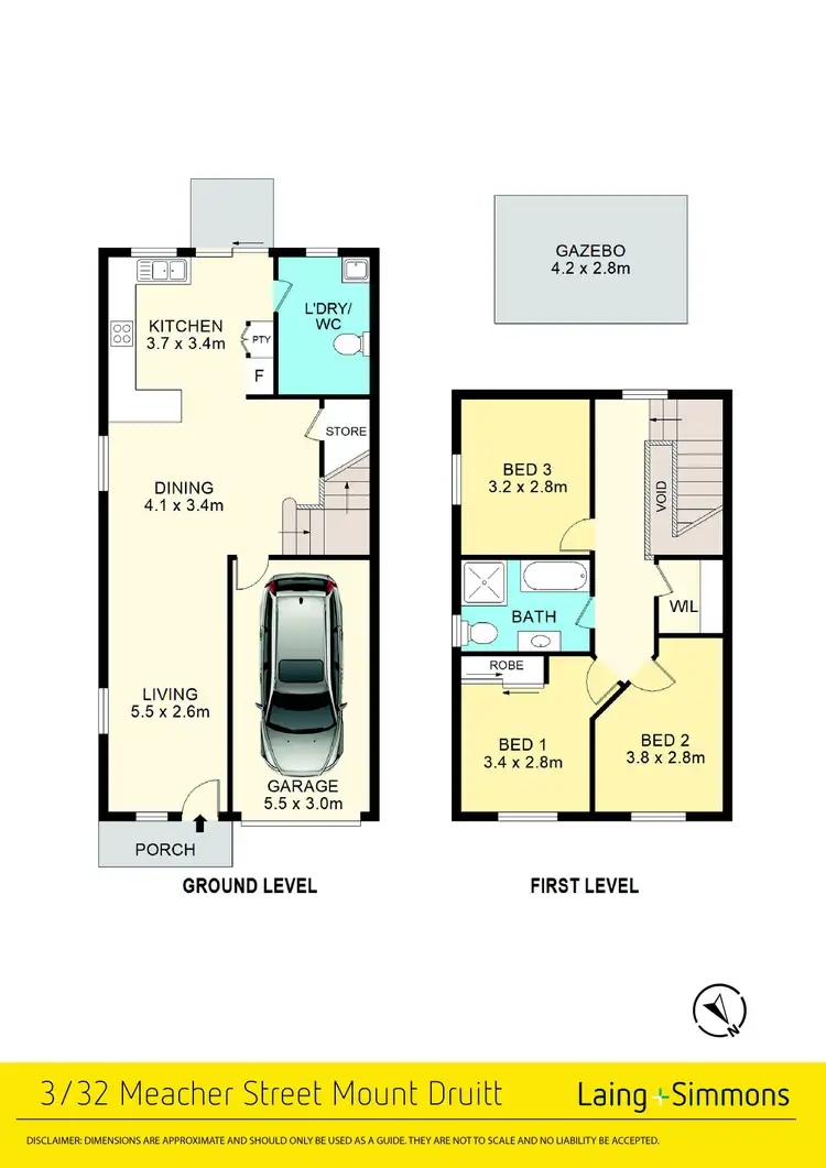 Floorplan of Homely townhouse listing, 3/32 Meacher Street, Mount Druitt NSW 2770