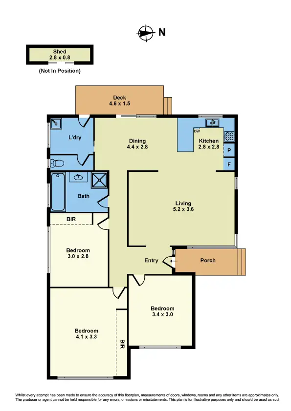Floorplan of Homely unit listing, 1/13 Chatsworth Avenue, Ardeer VIC 3022
