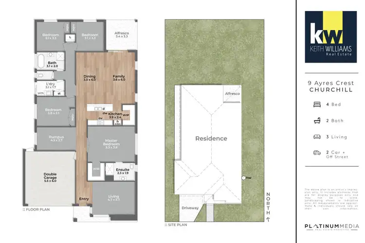 Floorplan of Homely house listing, 9 Ayres Crest, Churchill VIC 3842