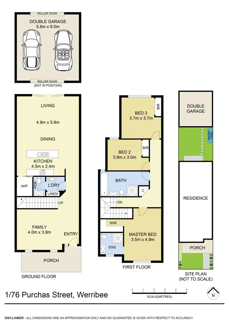 Floorplan of Homely townhouse listing, 1/76 Purchas Street, Werribee VIC 3030