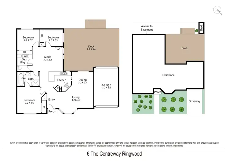 Floorplan of Homely house listing, 6 The Centreway, Ringwood VIC 3134