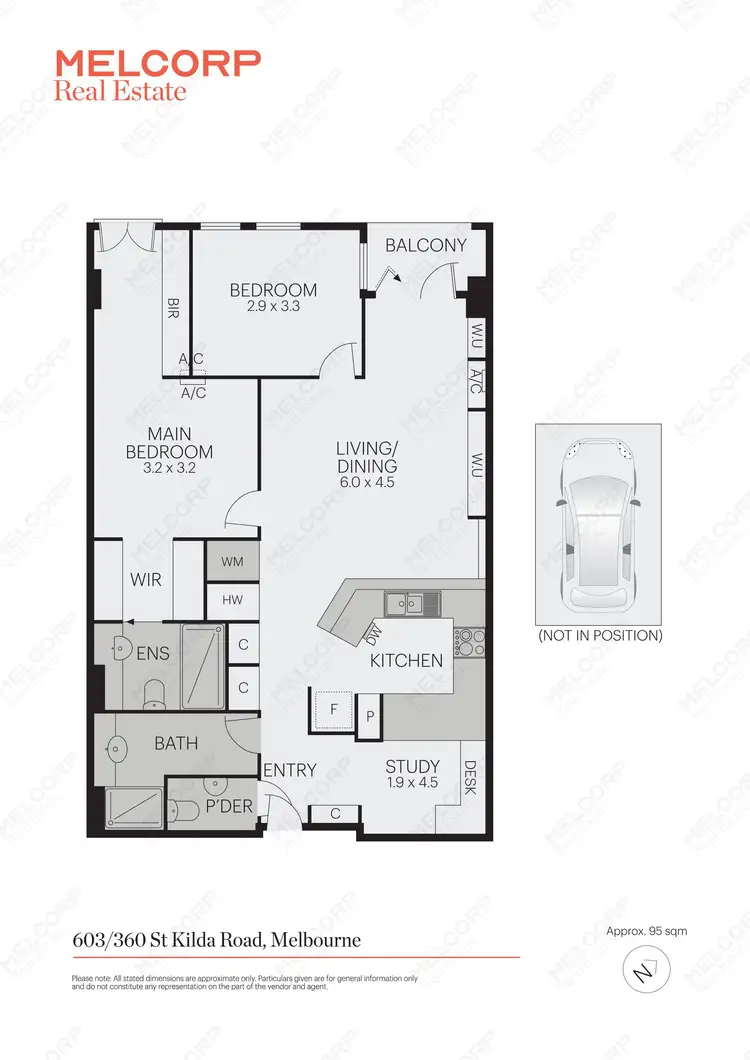 Floorplan of Homely apartment listing, 603/360 St Kilda Road, Melbourne VIC 3004