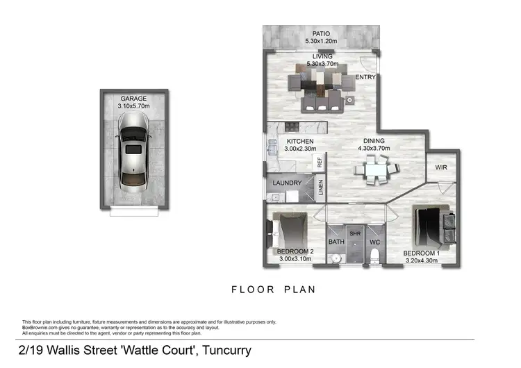 Floorplan of Homely unit listing, 2/19 Wallis Street, Tuncurry NSW 2428