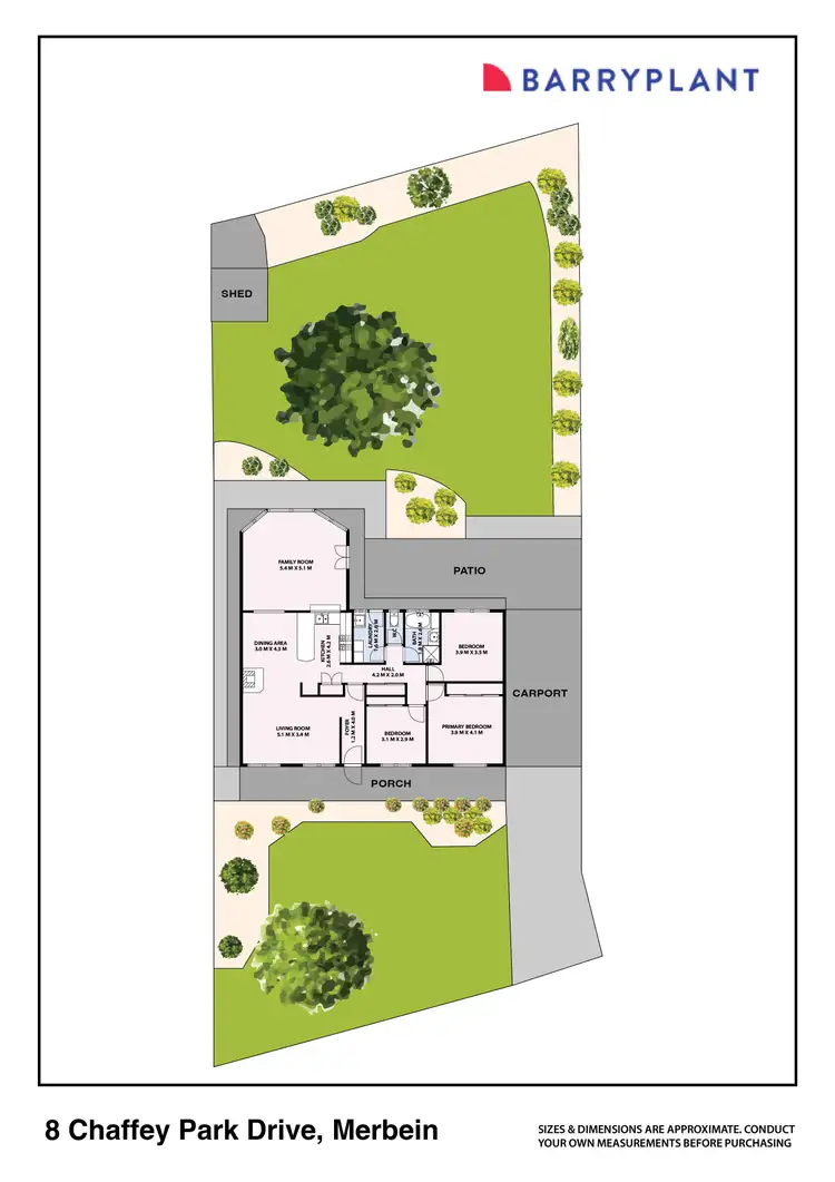 Floorplan of Homely house listing, 8 Chaffey Park Drive, Merbein VIC 3505