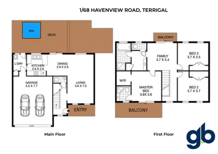 Floorplan of Homely townhouse listing, 1/68-70 Havenview Road, Terrigal NSW 2260