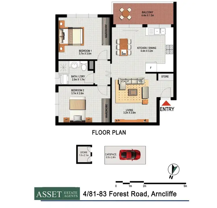 Floorplan of Homely apartment listing, 4/81-85 Forest Road, Arncliffe NSW 2205