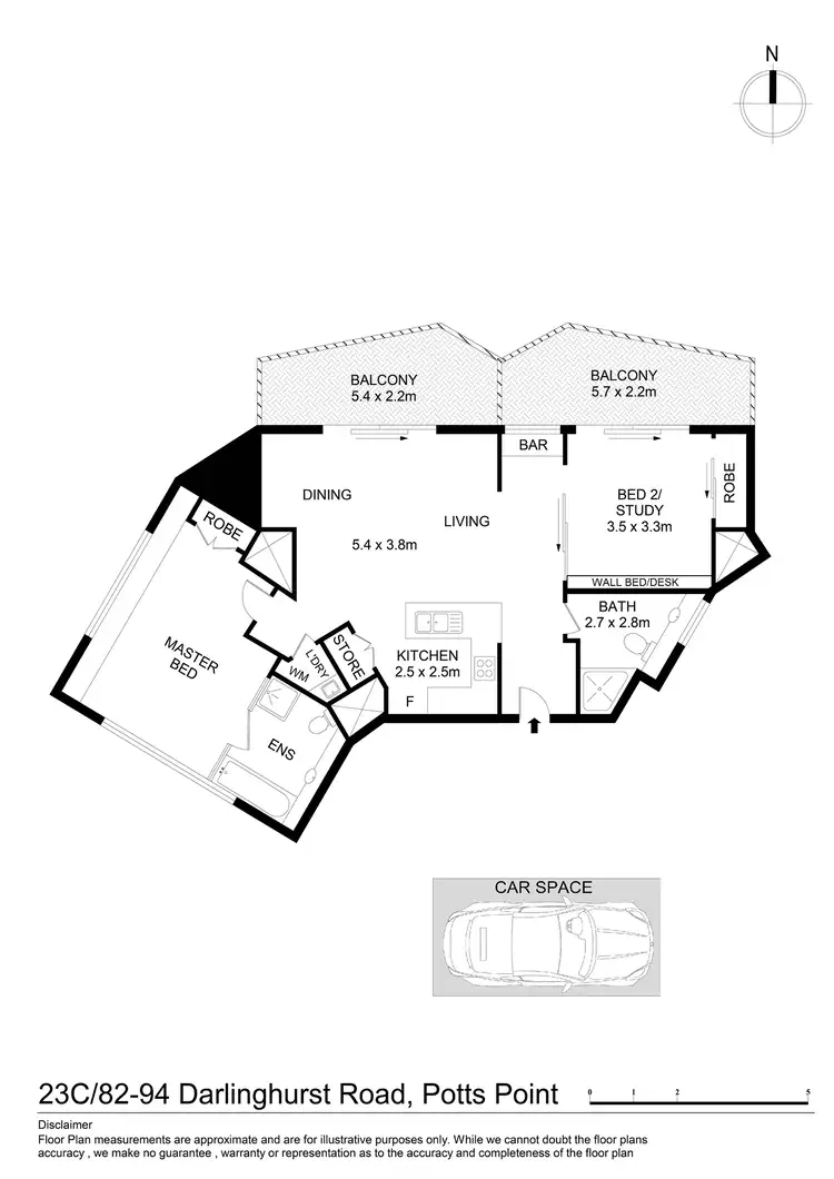 Floorplan of Homely unit listing, 23C/82-94 Darlinghurst Road, Potts Point NSW 2011