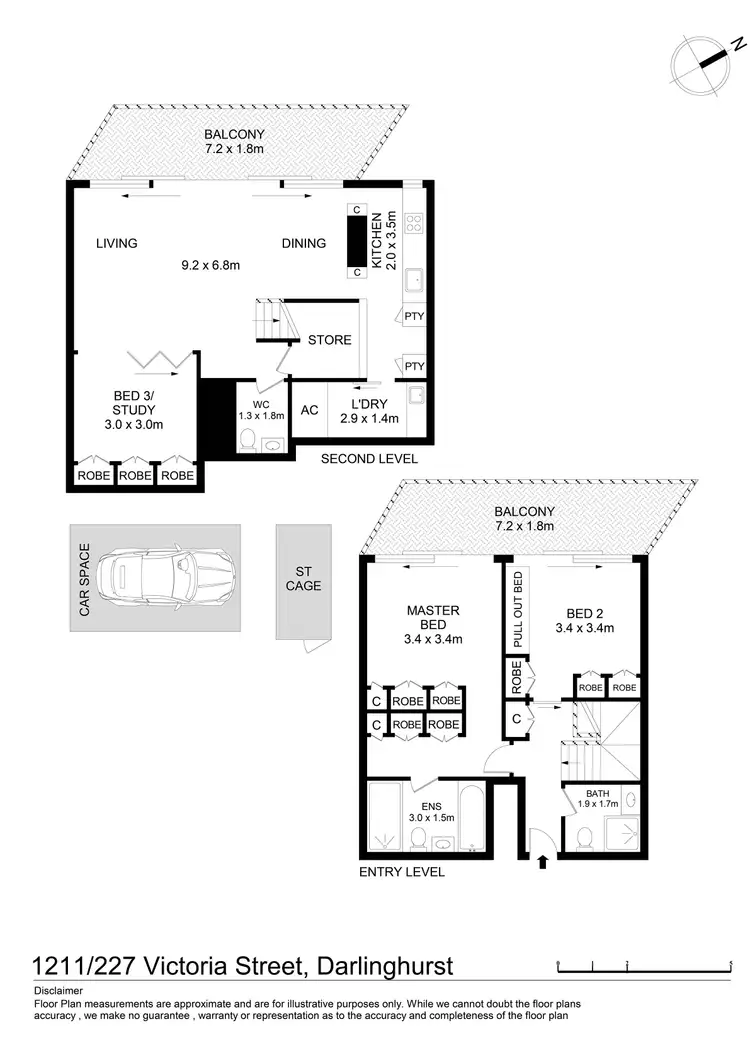 Floorplan of Homely apartment listing, 1211/227 Victoria Street, Darlinghurst NSW 2010