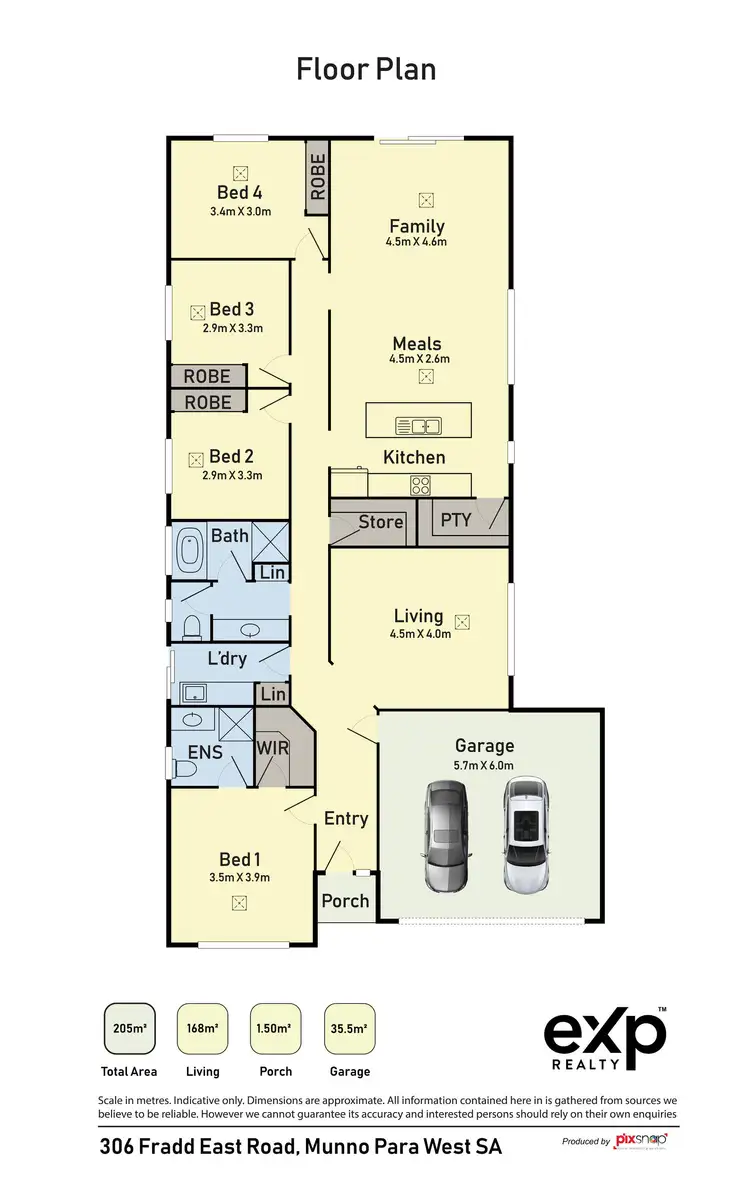 Floorplan of Homely house listing, 306 Fradd East Road, Munno Para SA 5115