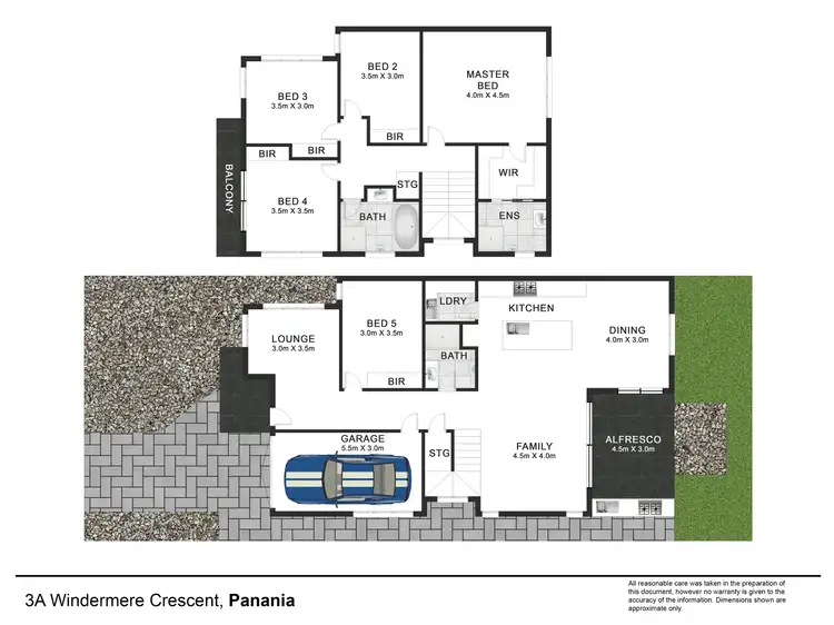 Floorplan of Homely semi-detached listing, 3A Windermere Crescent, Panania NSW 2213