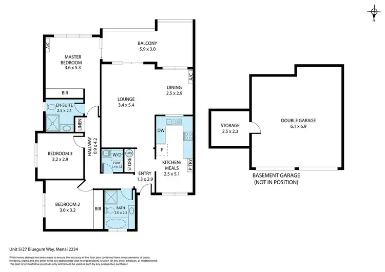 Floorplan of Homely unit listing, 5/27 Bluegum Way, Menai NSW 2234