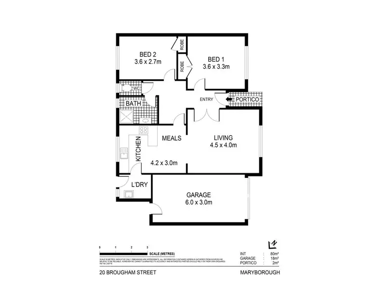Floorplan of Homely unit listing, 20 Brougham Street, Maryborough VIC 3465