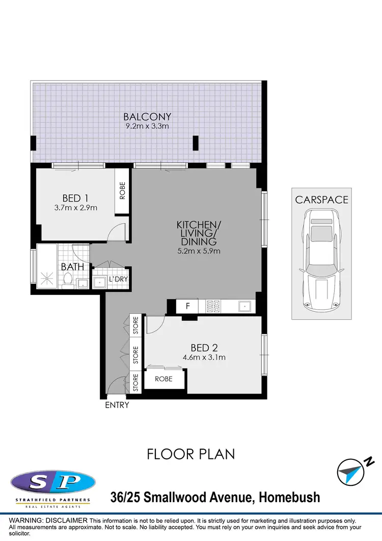 Floorplan of Homely apartment listing, 36/25-29 Smallwood Avenue, Homebush NSW 2140