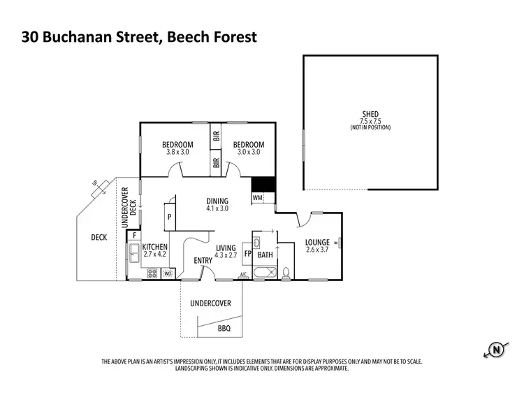 Floorplan of Homely house listing, 30 Buchanan Street, Beech Forest VIC 3237