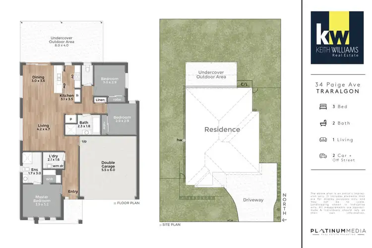 Floorplan of Homely house listing, 34 Paige Avenue, Traralgon VIC 3844