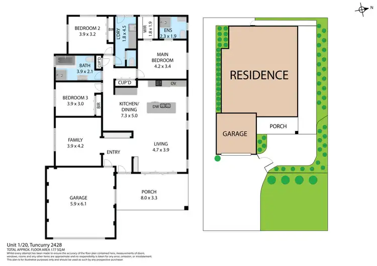 Floorplan of Homely villa listing, 1/20 Tuncurry Street, Tuncurry NSW 2428