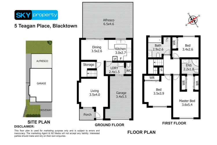 Floorplan of Homely townhouse listing, 5 Teagan Place, Blacktown NSW 2148