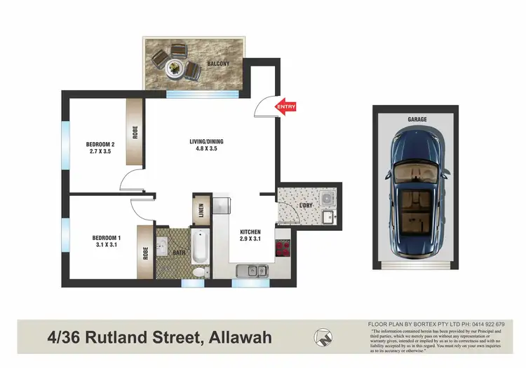 Floorplan of Homely apartment listing, 4/36 Rutland Street, Allawah NSW 2218