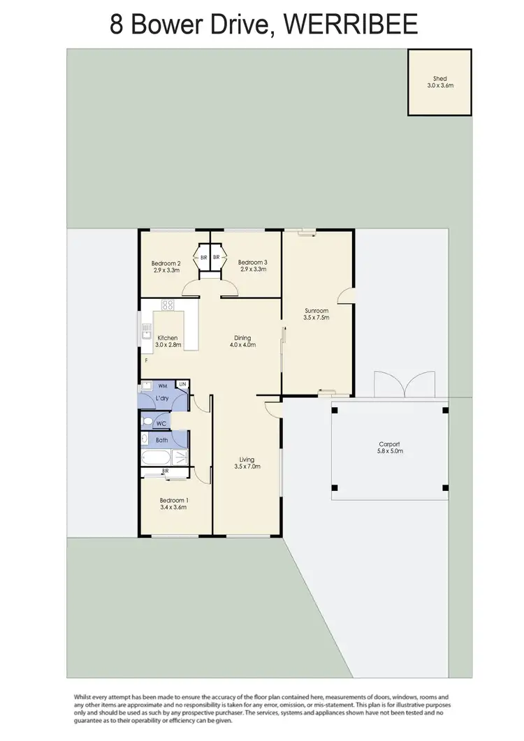 Floorplan of Homely house listing, 8 Bower Drive, Werribee VIC 3030