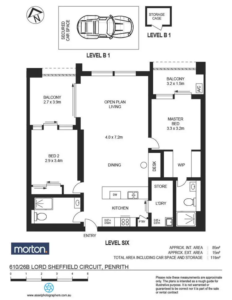 Floorplan of Homely apartment listing, 610/26B Lord Sheffield Circuit, Penrith NSW 2750