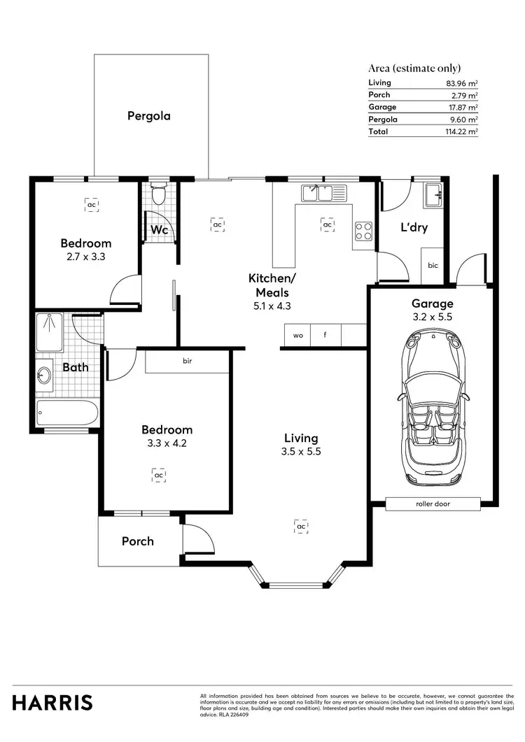 Floorplan of Homely unit listing, 2/4 Bayly Street, Kensington Gardens SA 5068