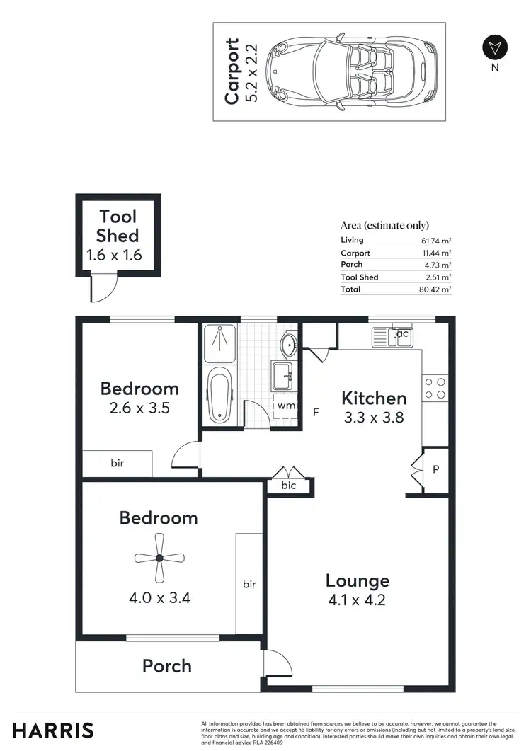Floorplan of Homely unit listing, 4/54 Cashel Street, St Marys SA 5042