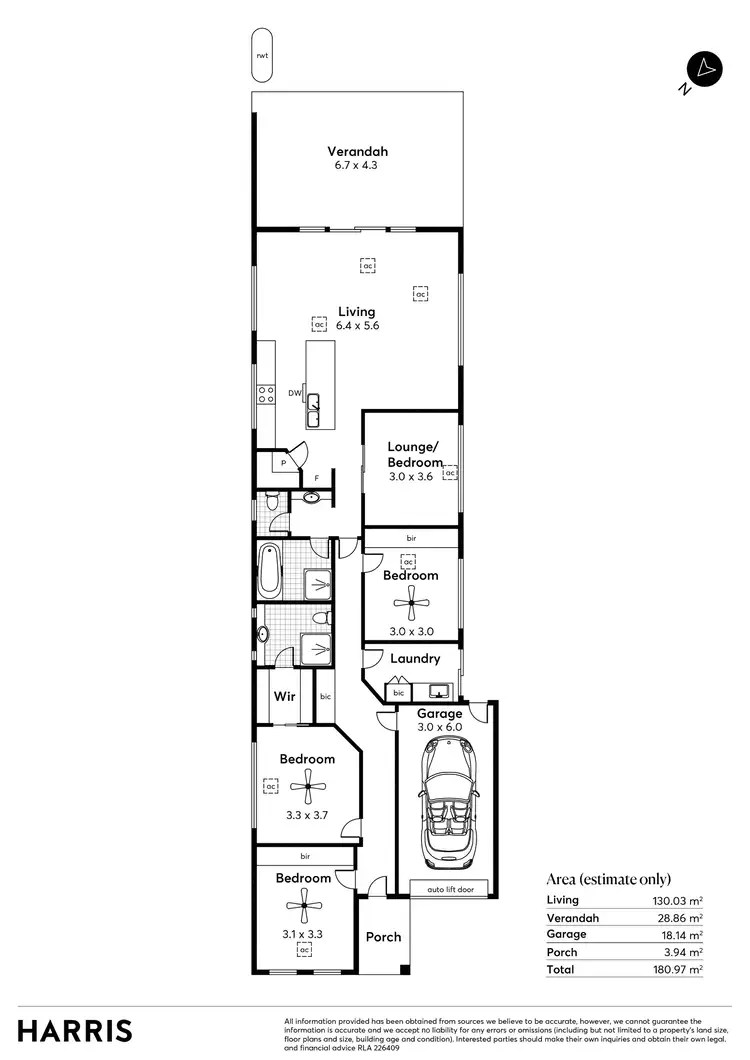 Floorplan of Homely house listing, 21 Macmahon Avenue, St Agnes SA 5097