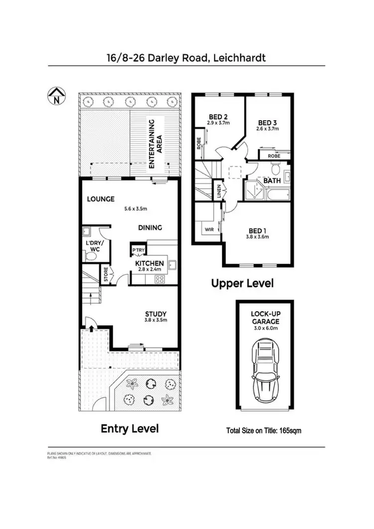 Floorplan of Homely townhouse listing, 16/8-26 Darley Road, Leichhardt NSW 2040
