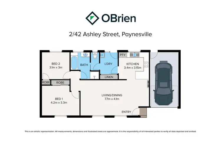Floorplan of Homely unit listing, 2/42 Ashley Street, Paynesville VIC 3880