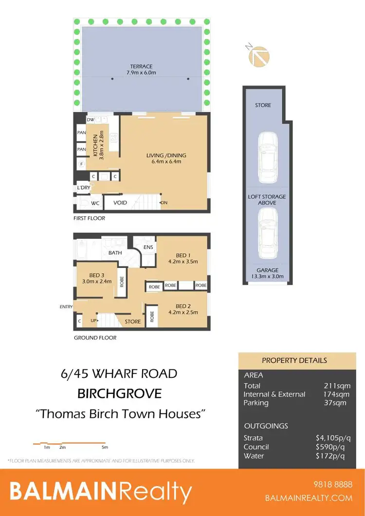 Floorplan of Homely townhouse listing, 6/45 Wharf Road, Birchgrove NSW 2041