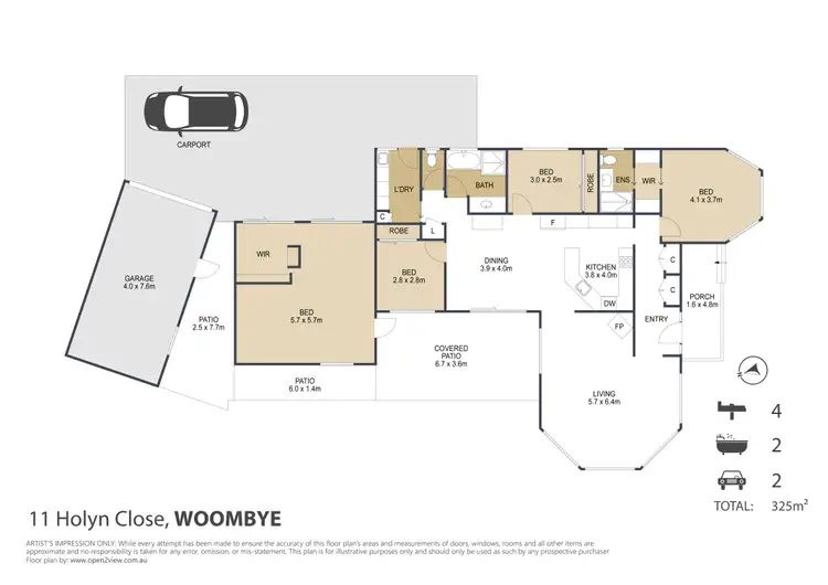 Floorplan of Homely house listing, 11 Holyn Close, Woombye QLD 4559