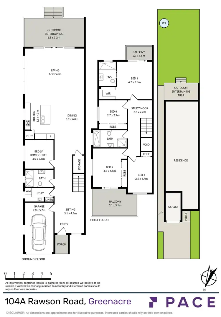 Floorplan of Homely semi-detached listing, 104a Rawson Road, Greenacre NSW 2190