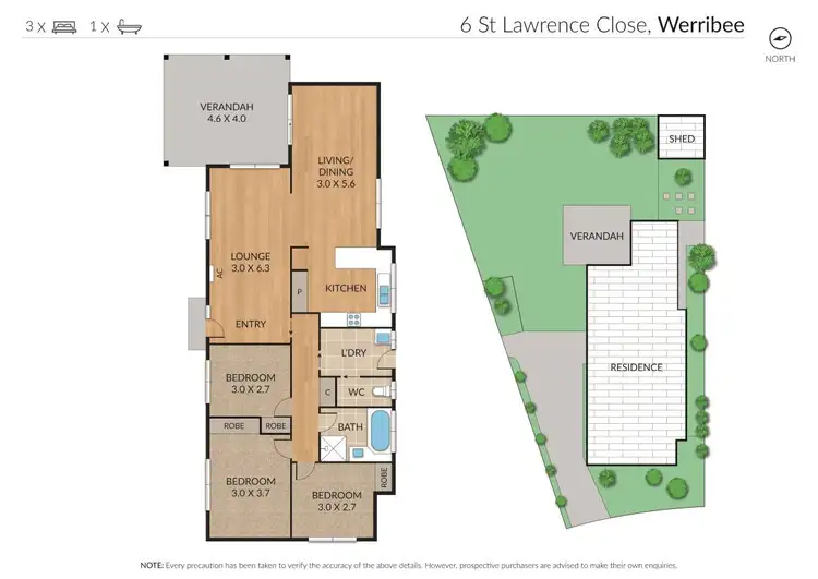 Floorplan of Homely house listing, 6 St Lawrence Close, Werribee VIC 3030